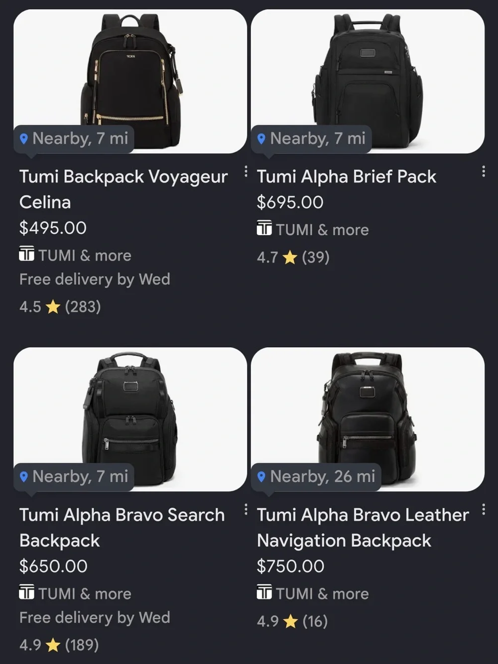 Tumi UNISEX Alpha T-Tech Dual-Tone Black Backpack